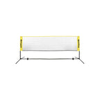 Badmintonnet - Tennisnet - einstellbar - inkl. Rahmen und Tasche - Gelb