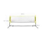Badmintonnet - Tennisnet - einstellbar - inkl. Rahmen und Tasche - Gelb