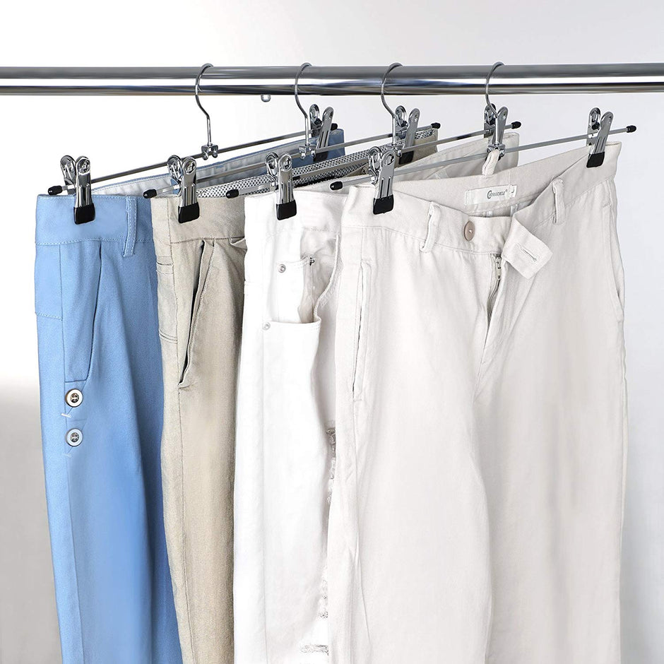 Bekleidungsbügel - Hosenbügel - Metall - Anti -Slip - Set von 20