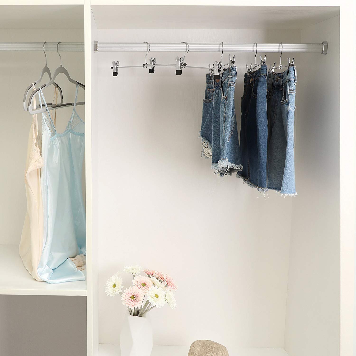 Bekleidungsbügel - Hosenbügel - Metall - Anti -Slip - Set von 20