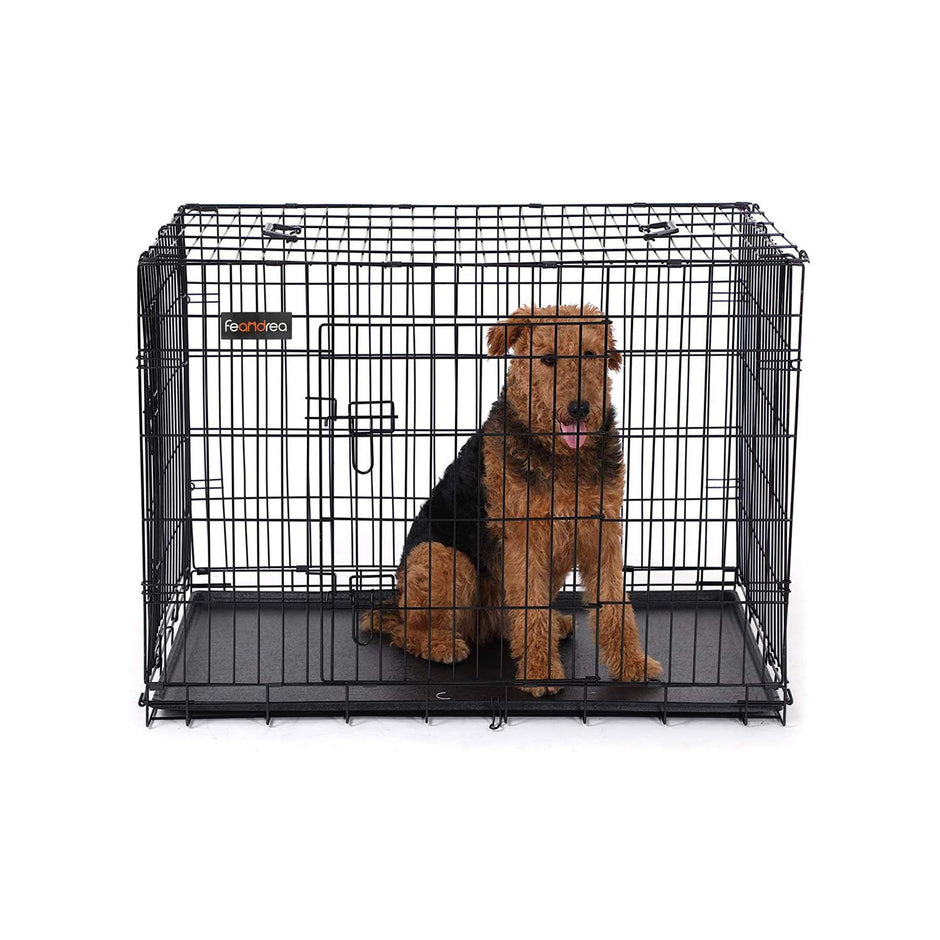 Hundekäfig - Bank - faltbar - schwarz