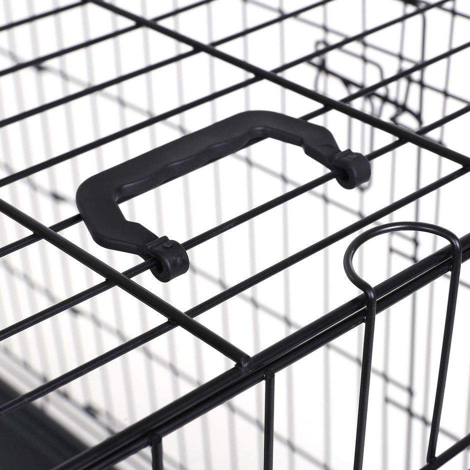 Hundekäfig - Bank - faltbar - schwarz