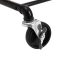 Kleidungsständer - Industrielles Design - Kleidungsregal - mit Kleidungsstab - bis zu 90 kg - schwarz