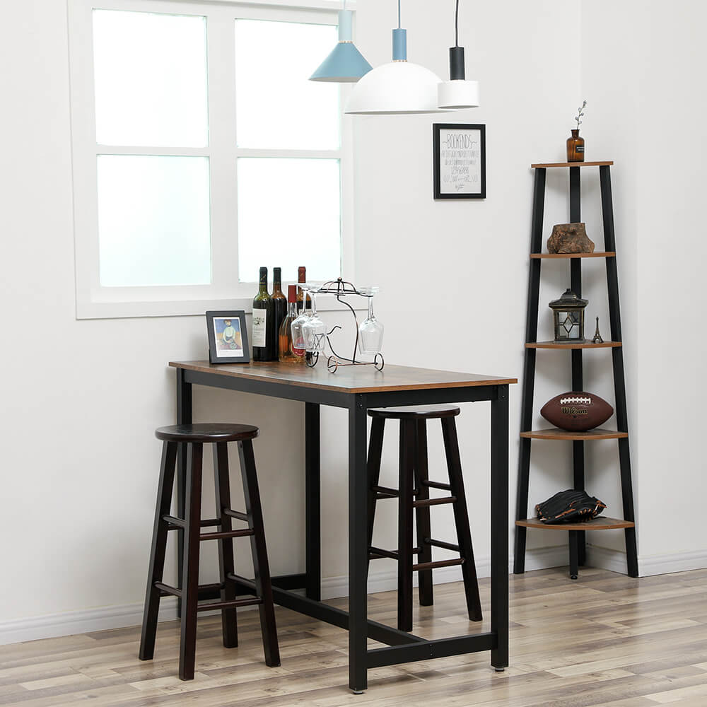 Bar Tisch - Küchentisch - Industrielles Design - Braun/Schwarz