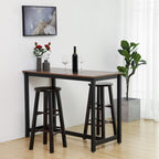 Bar Tisch - Küchentisch - Industrielles Design - Braun/Schwarz