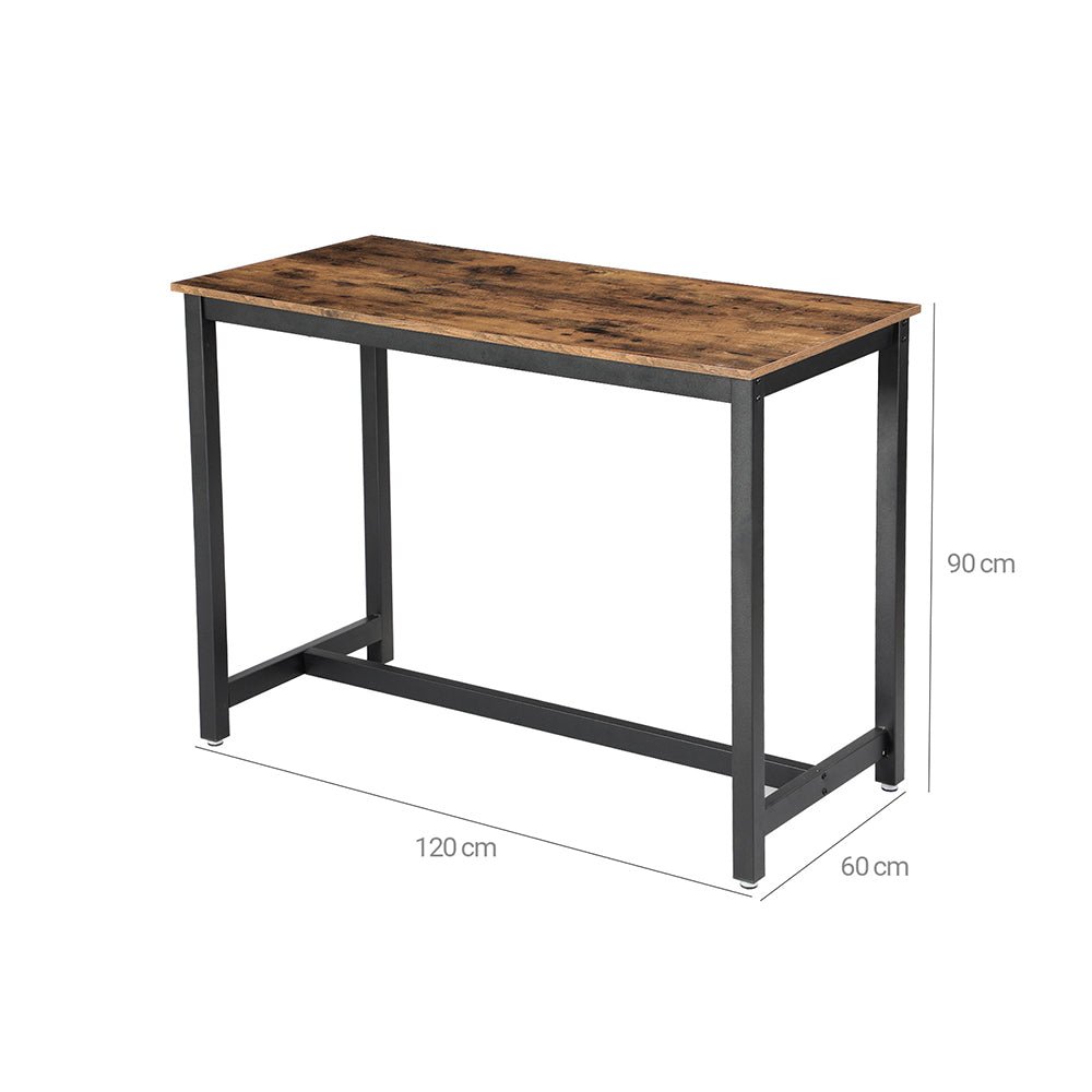 Bar Tisch - Küchentisch - Industrielles Design - Braun/Schwarz