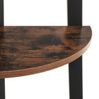 Eckbuchregal - 5 Regale - Leiterständer - Industrial - Metallrahmen