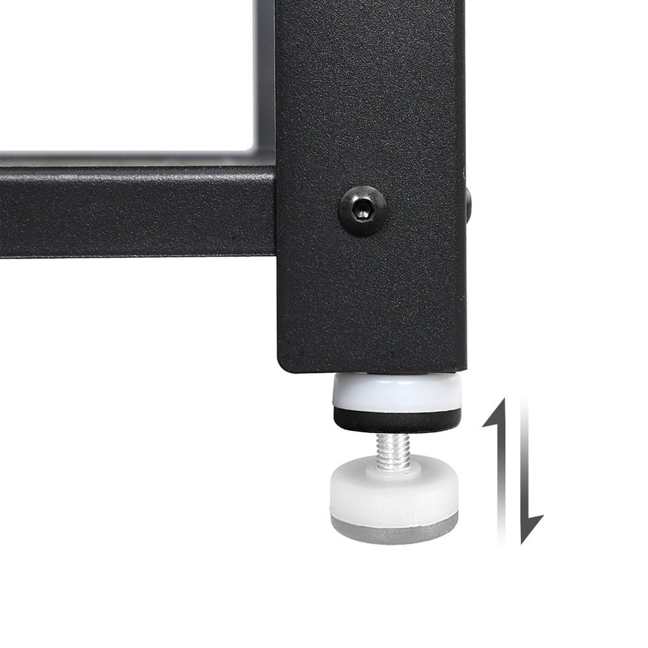 Schuhbank - 2 Regale - 73 x 30 x 45 cm - braun/schwarz