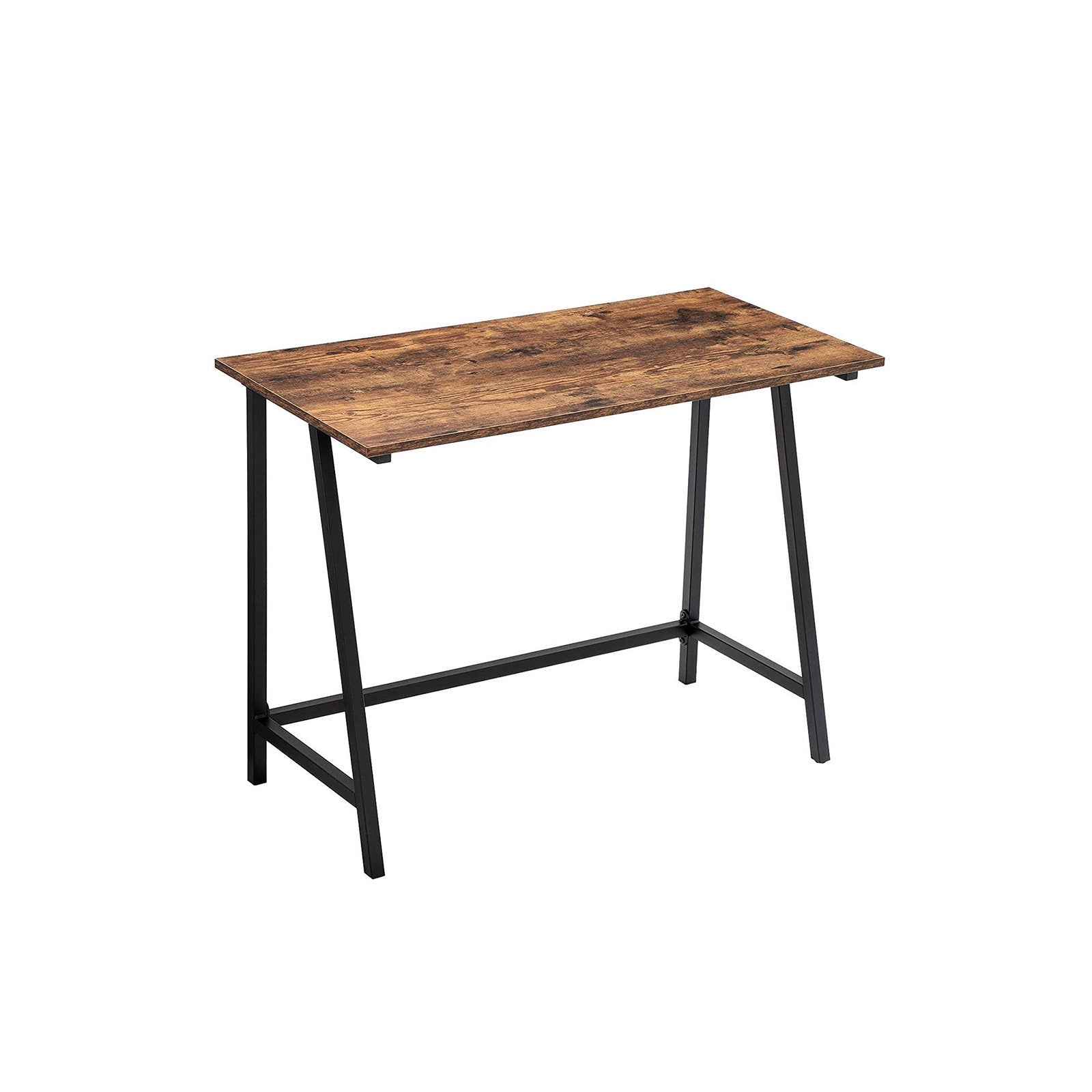 Schreibtisch - Holz Computertisch - Büro und Arbeitstisch - Vintage Brown/Schwarz