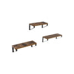 Wandregale Set von 3 - schwimmende Bretter - Industrielles Design - Brown