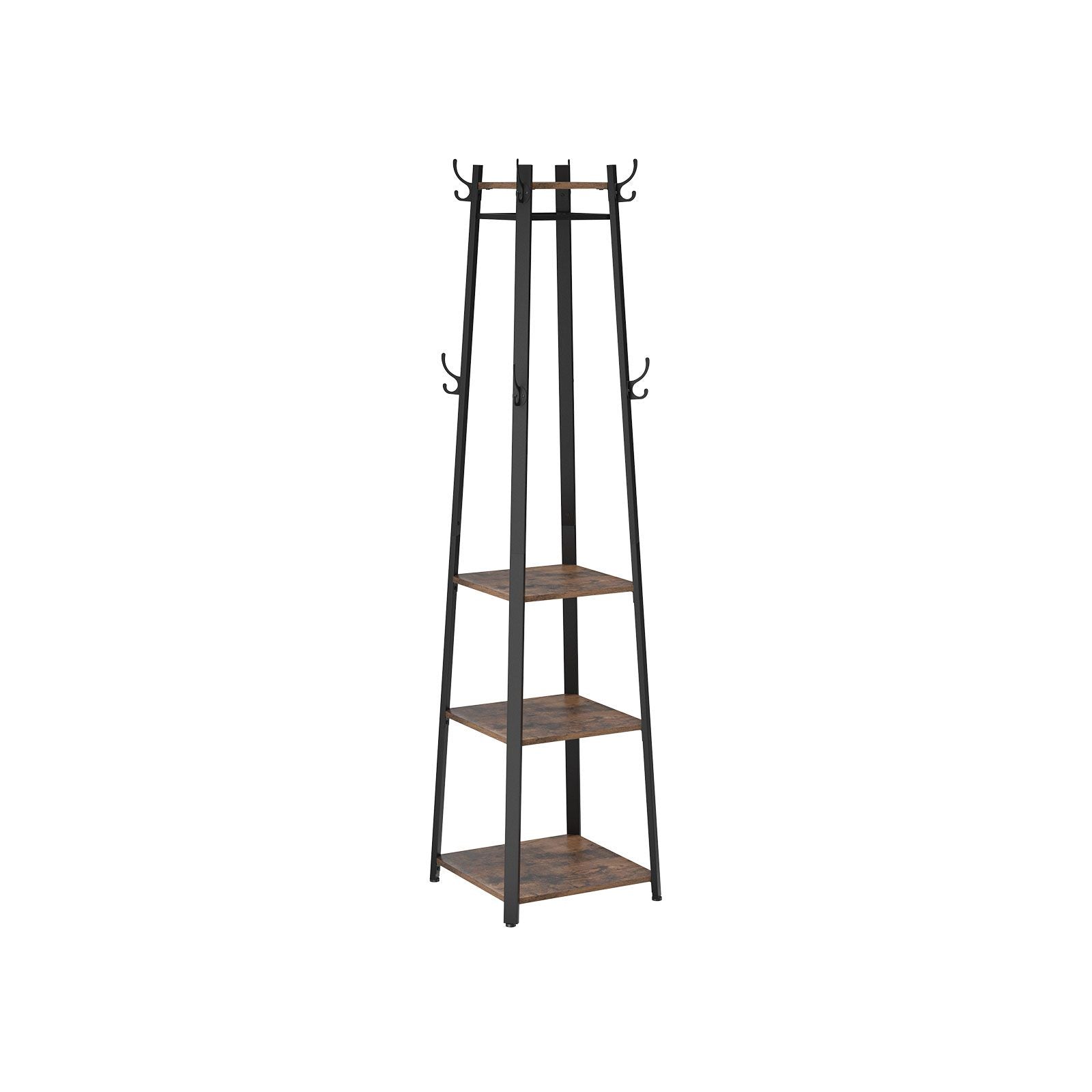 Coat Rack - Industrial Design - mit 3 Regalen - Vintage -Stil