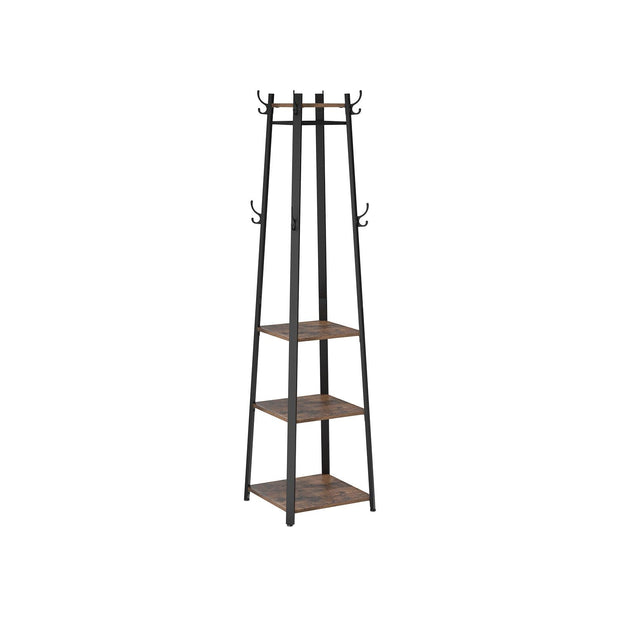 Coat Rack - Industrial Design - mit 3 Regalen - Vintage -Stil