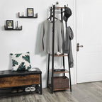 Coat Rack - Industrial Design - mit 3 Regalen - Vintage -Stil
