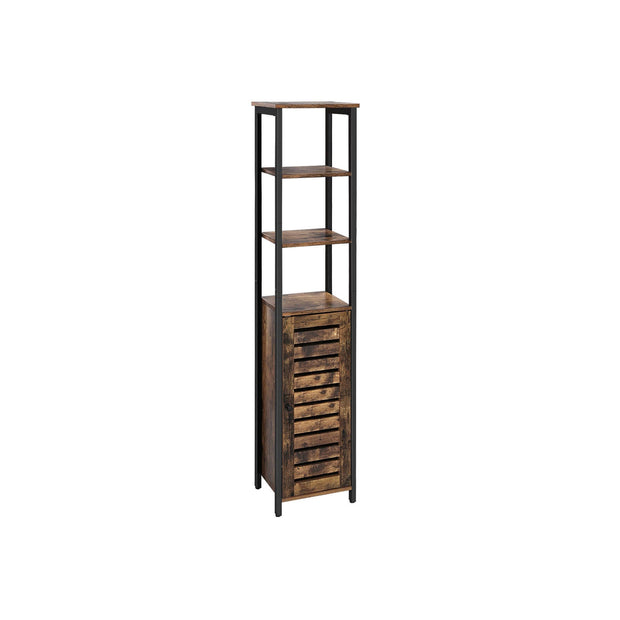 Küchenschrank - schmaler Lagerschrank mit 3 Racks - Industriedesign - Brown