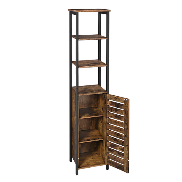 Küchenschrank - schmaler Lagerschrank mit 3 Racks - Industriedesign - Brown