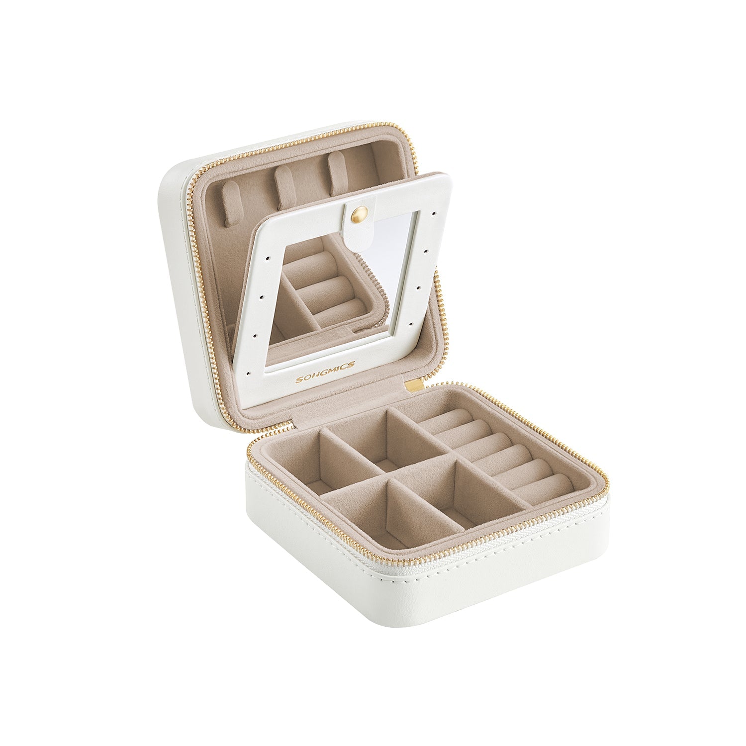 Schmuckschachtel-Mirror-PU-Deckungs-Gift-Ideen-Ink-Black