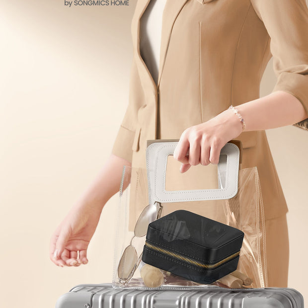 Schmuckschachtel-Mirror-PU-Deckungs-Gift-Ideen-Ink-Black