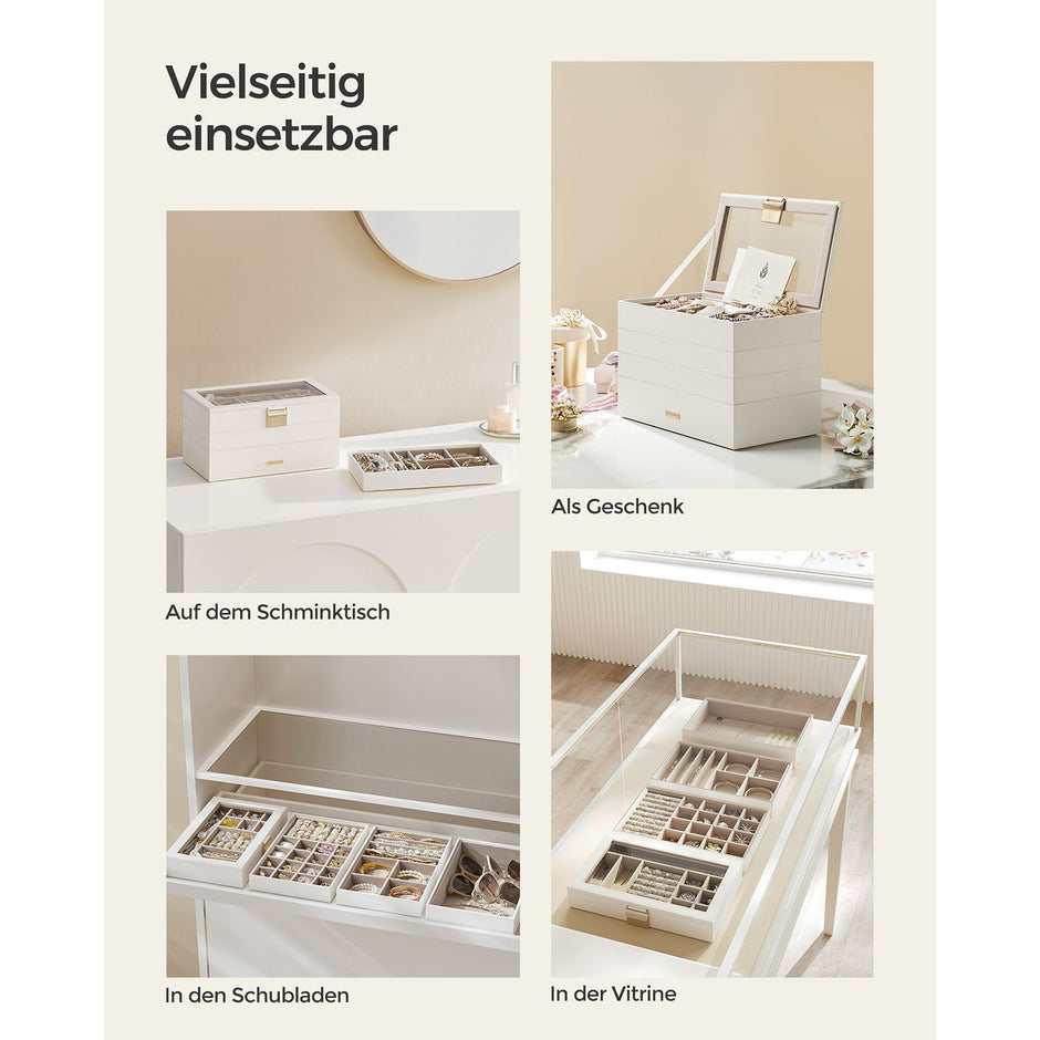 Stapelbare Schmuckschatulle - 4 Level