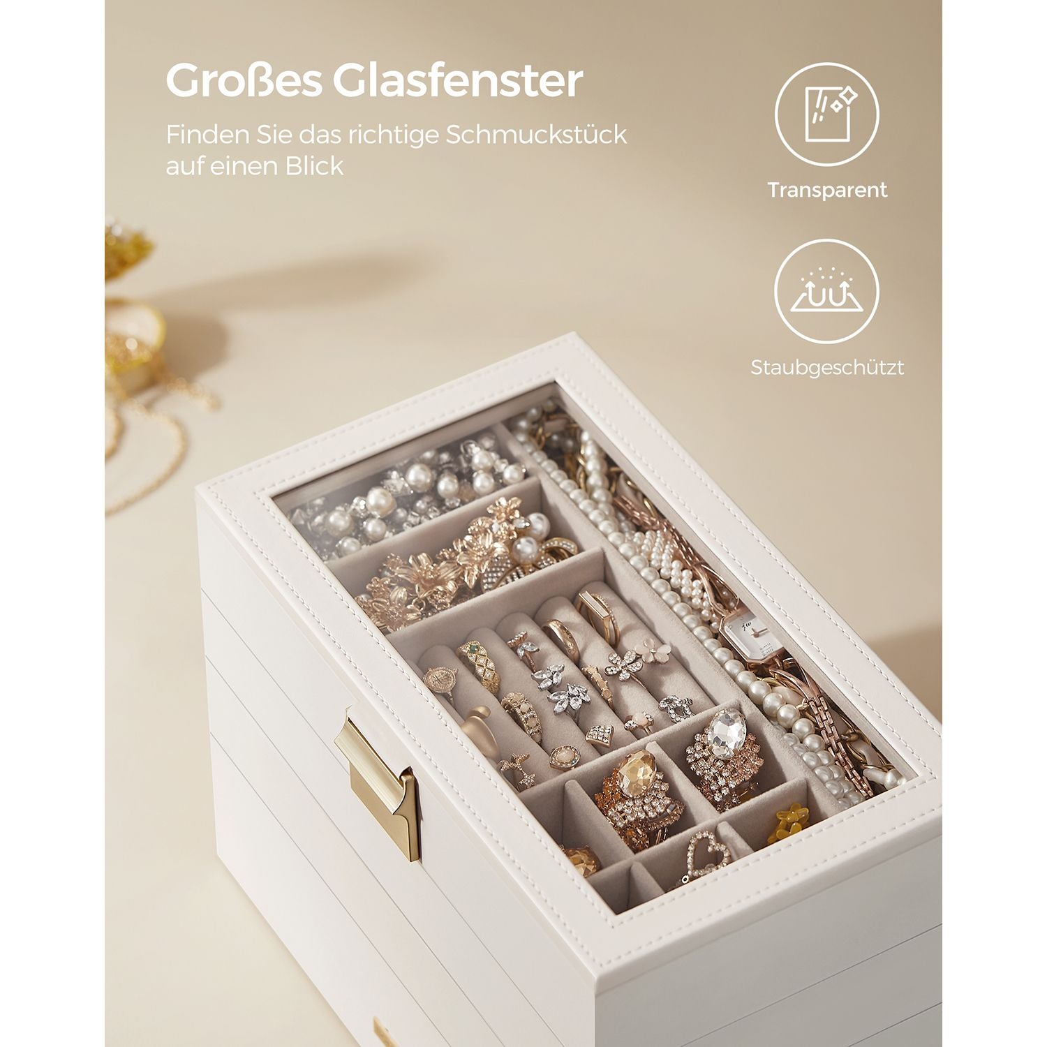 Stapelbare Schmuckschatulle - 4 Level