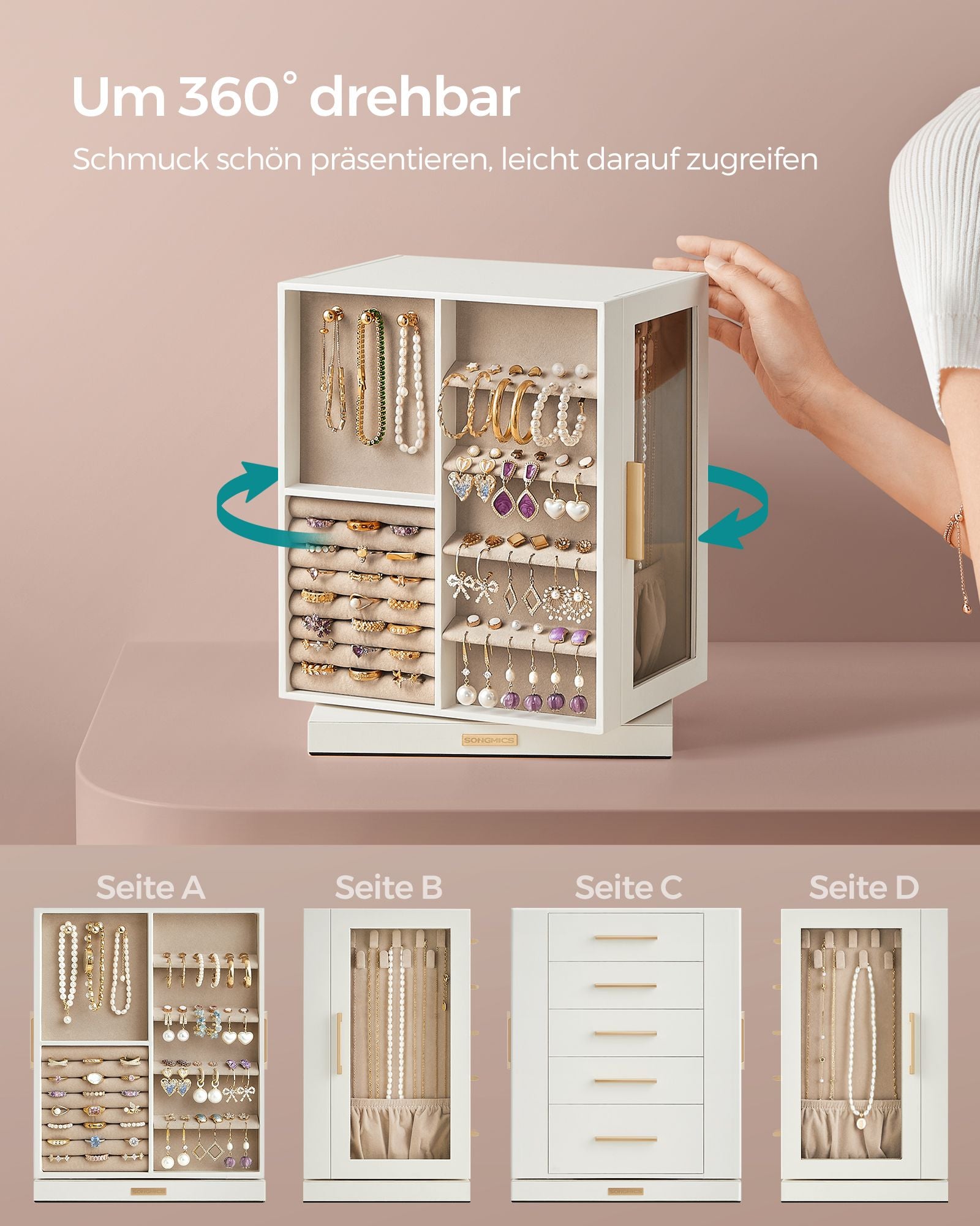 Juwelierbox-Rennsachen-offener Design-Gift-Ideenwölzwit