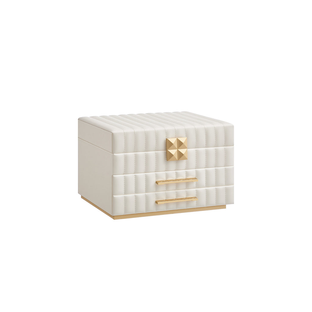 Songmics Home Anah Collection - Schmuckschachteln mit Mirror 3 Levels Wolkwit
