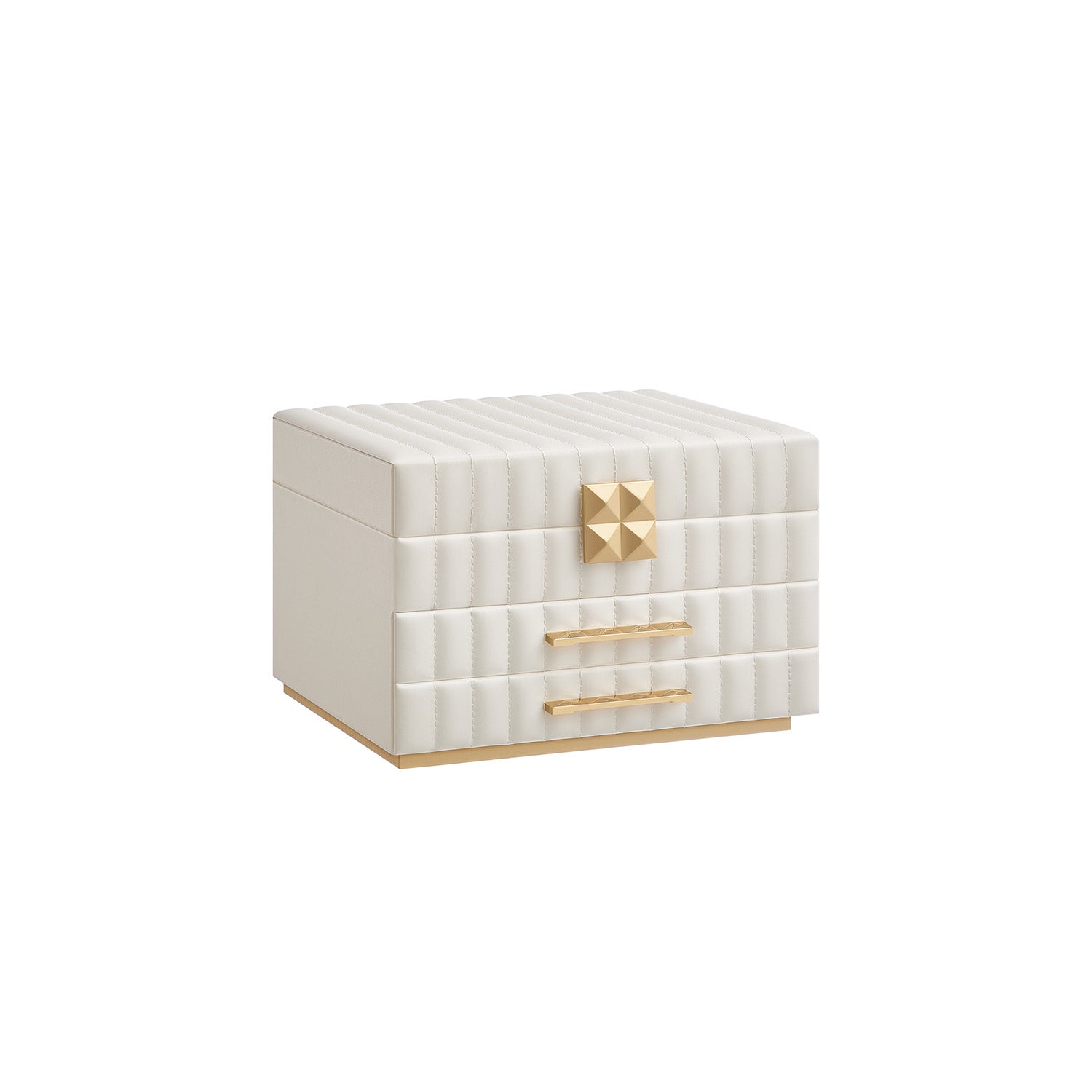 Songmics Home Anah Collection - Schmuckschachteln mit Mirror 3 Levels Wolkwit