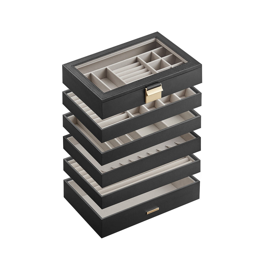 Schmuckschachtel - 6 Level - Weiß