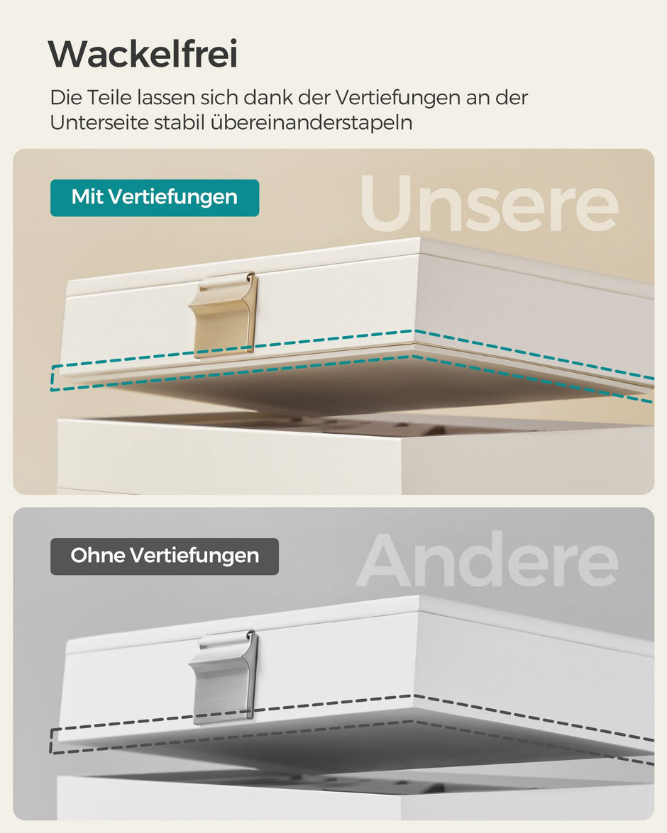 Schmuckschachtel - 6 Level - Weiß