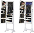 Schmuckschrank-Mirror-Schrankleuchter-Locking-Locking-White