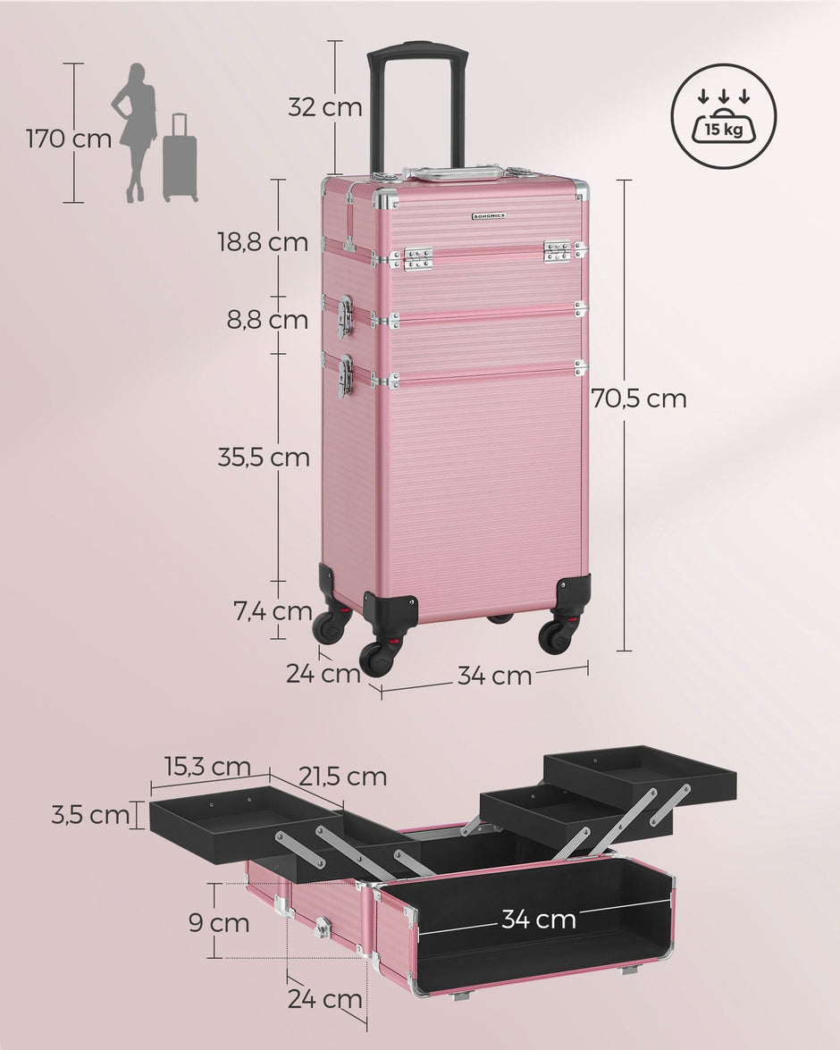 Kosmetischer Stamm-3-in-1-Make-up-Fallpastel rosa