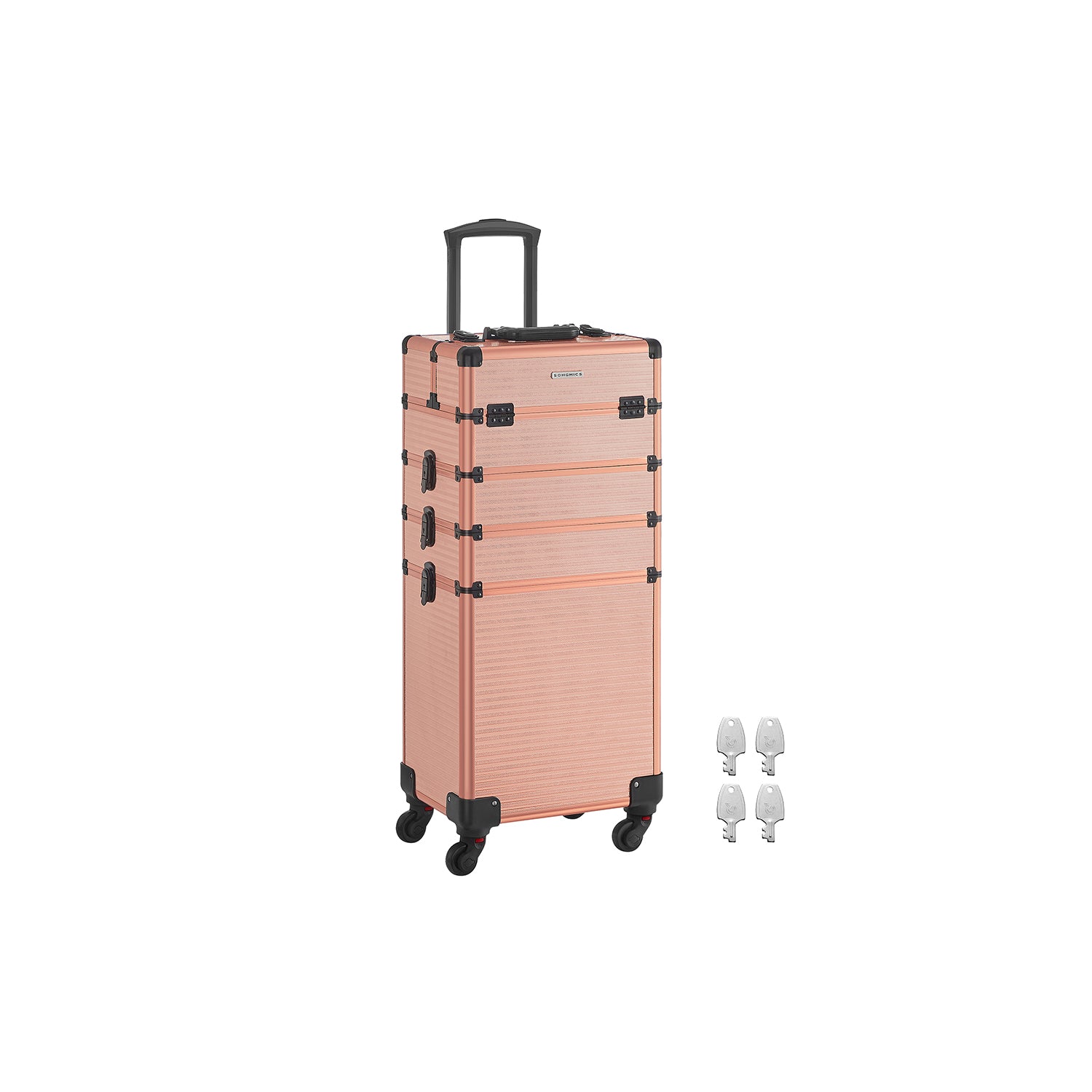 Kosmetischer Stamm-4-in-1-Make-Up Case-Champagne Gold