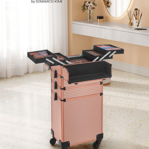 Kosmetischer Stamm-4-in-1-Make-Up Case-Champagne Gold