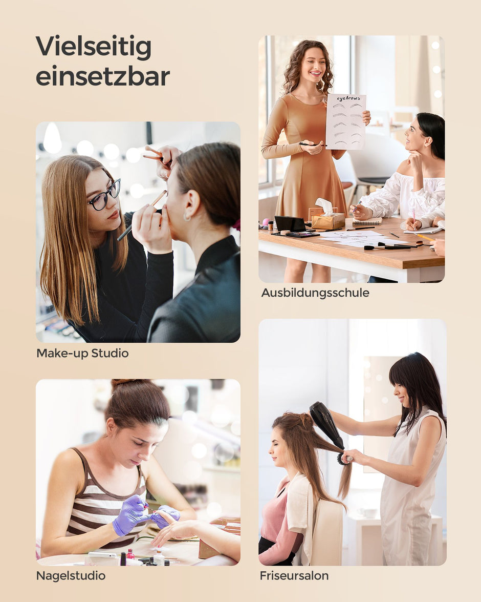 Kosmetischer Stamm-4-in-1-Make-Up Case-Champagne Gold