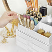 Make-up-Organisator-weißes Acryl