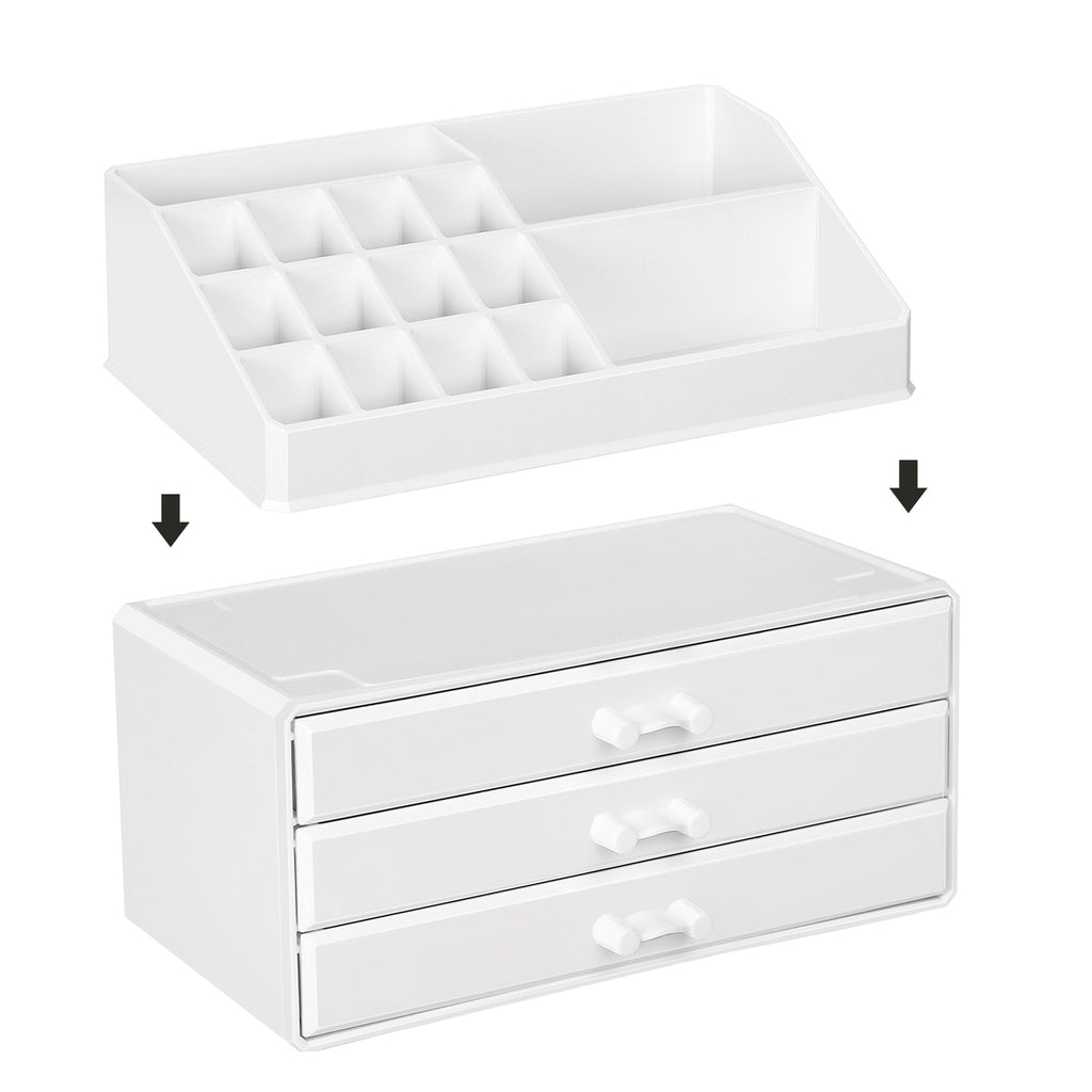 Make-up-Organisator-weißes Acryl