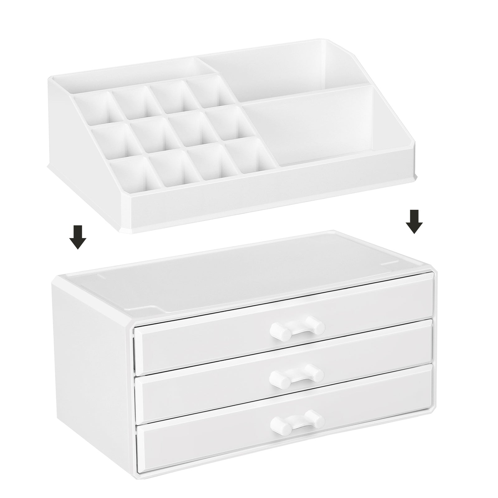 Make-up-Organisator-weißes Acryl