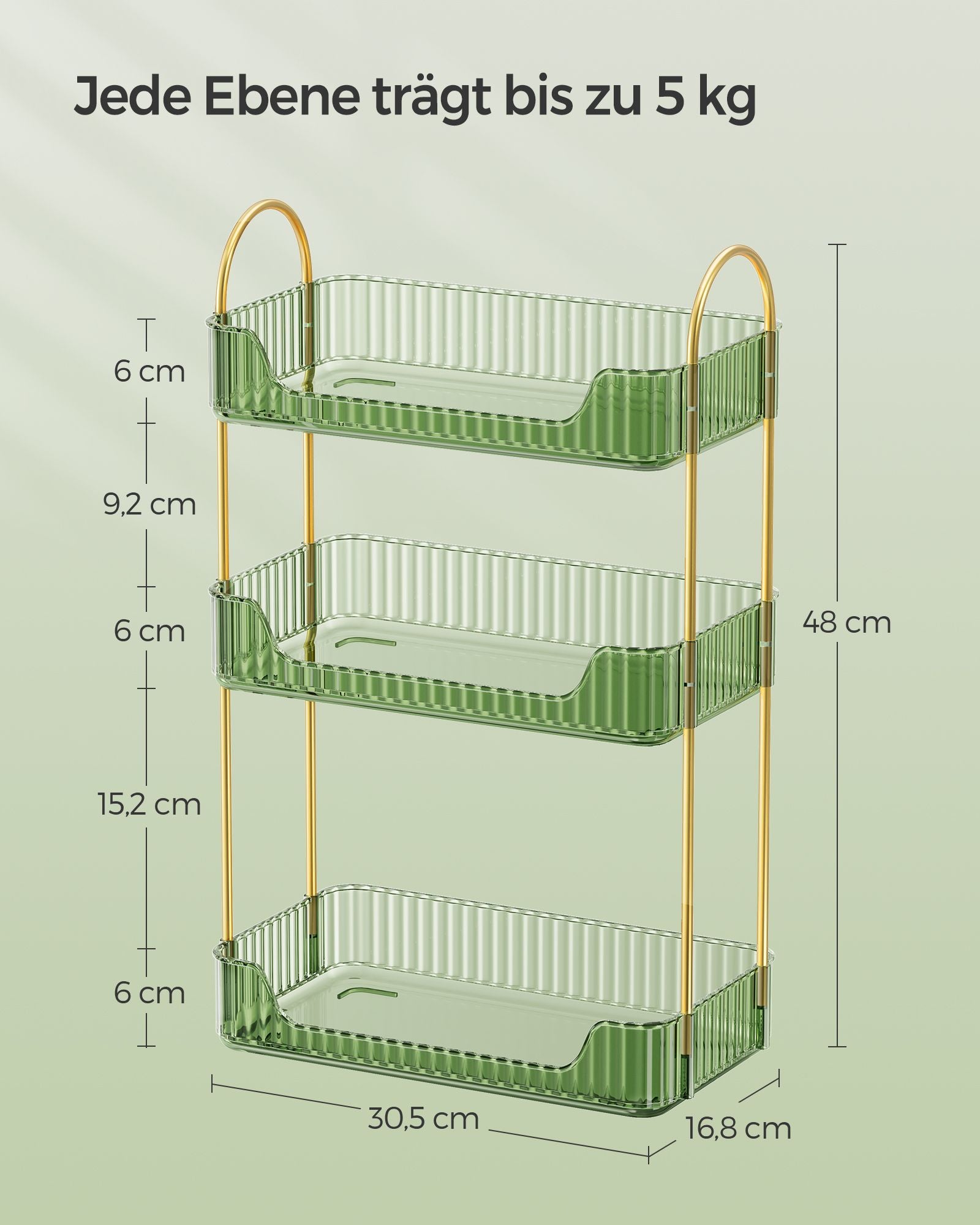 Make-up Organizer-for-Schminktisch-Gift-Ideenlichtgrün