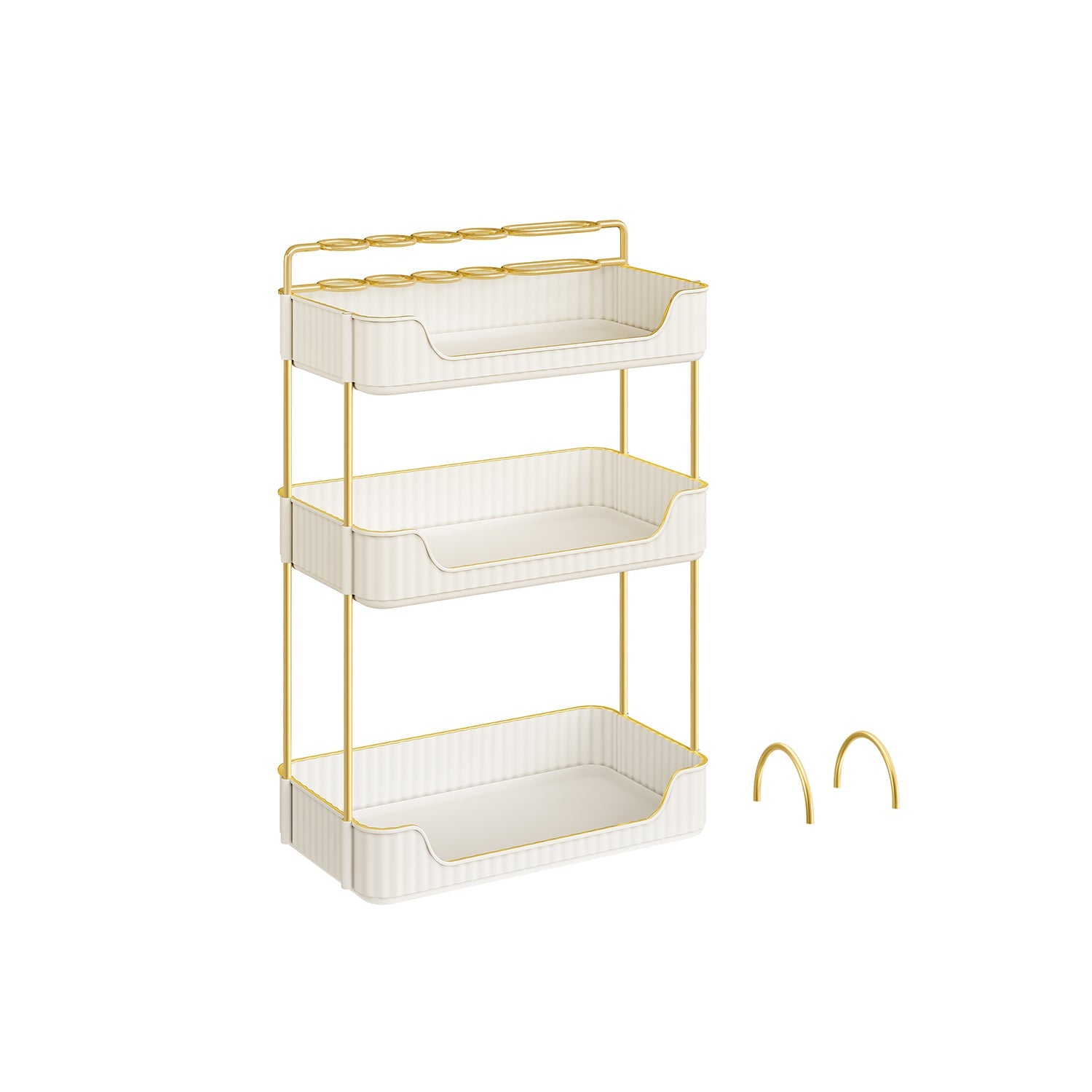 Make-up Organizer-Rektular-Gift-Ideenchampagne Gold