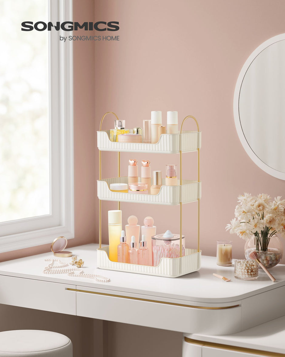 Rechteckige Make-up-Organizer-Gift-Ideen-Wolkwit