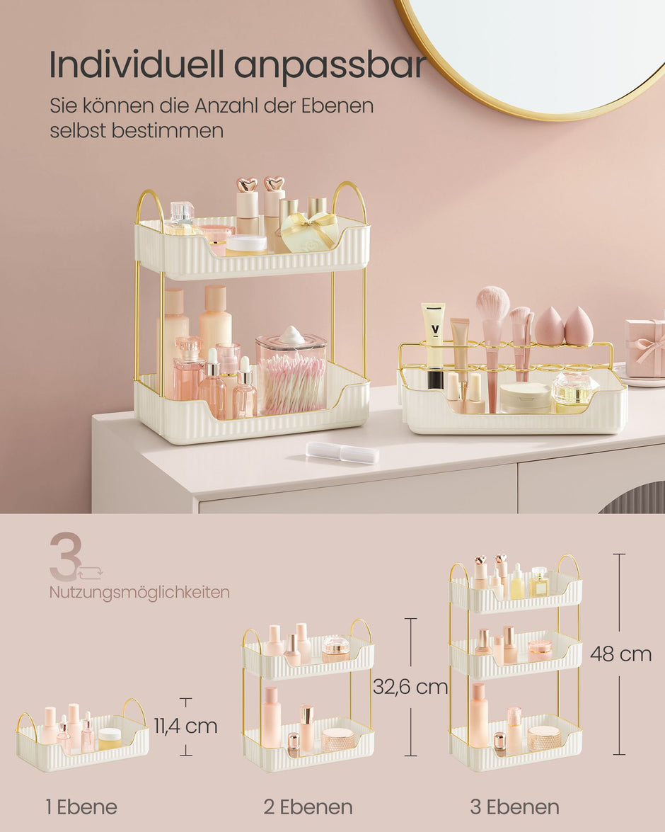 Rechteckige Make-up-Organizer-Gift-Ideen-Wolkwit