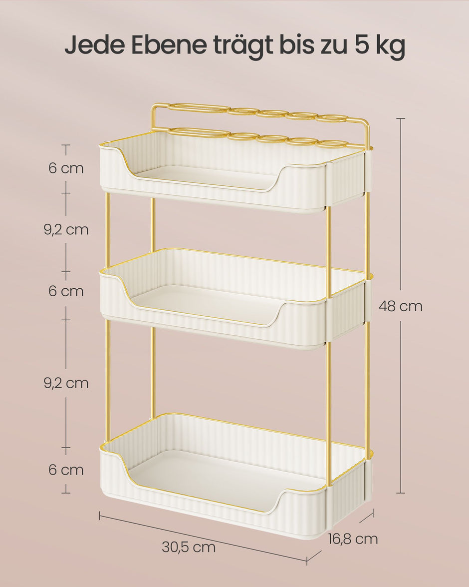Rechteckige Make-up-Organizer-Gift-Ideen-Wolkwit