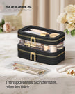 Make-up-Tasche mit Schmuckschachtel-Tintenschwarz