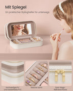 Make-up-Tasche mit Schmuckschachtel Wolk weiß