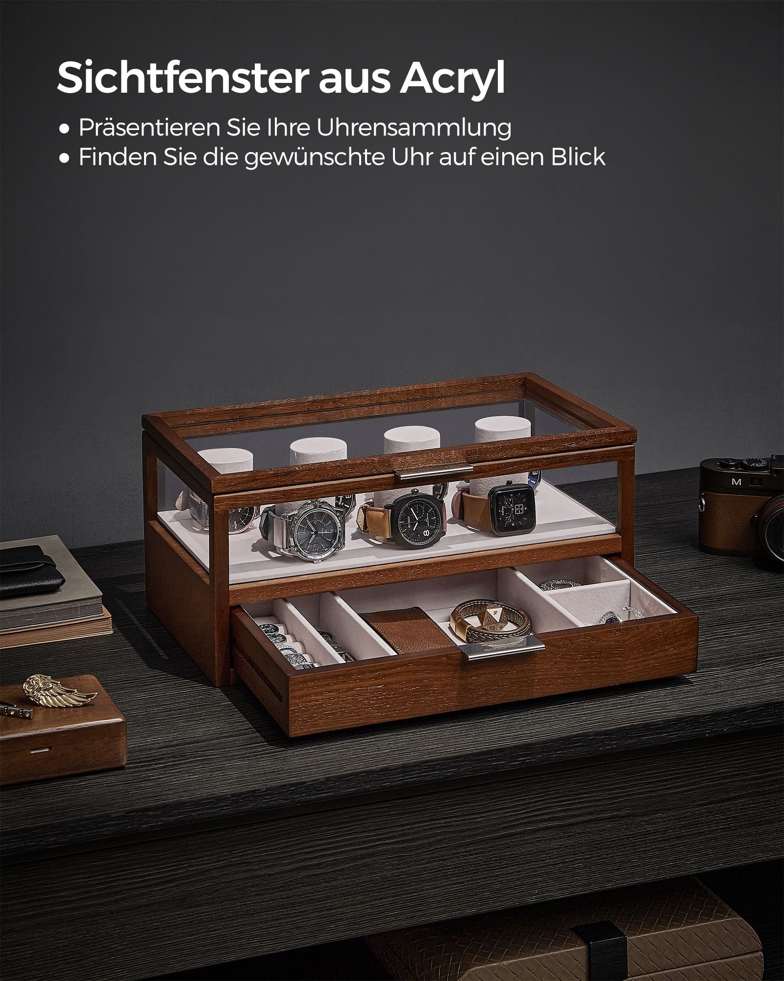 Watch Box-2 Level-7-Uhr-Kissen-Gift-Ideen-Koffinebraun