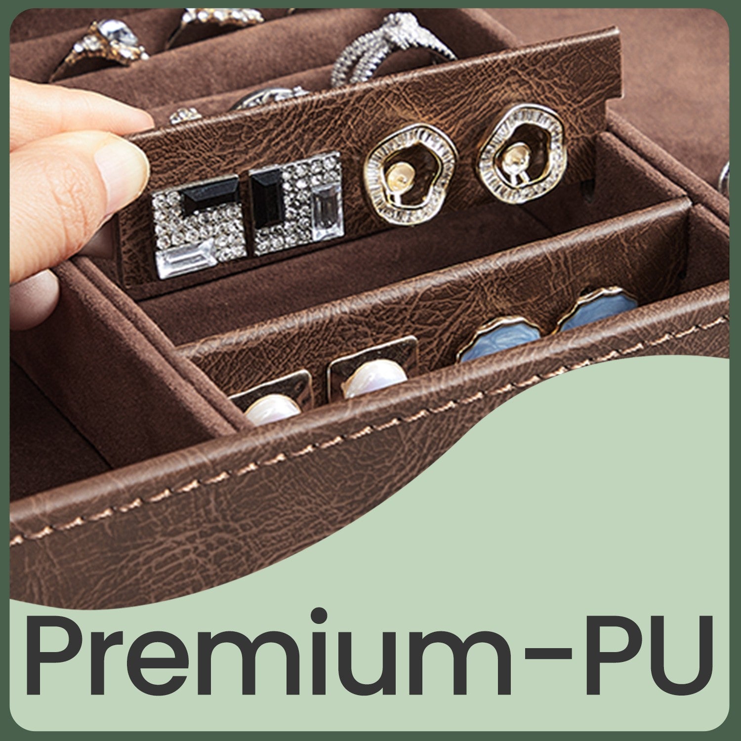 Watchbox mit Glasdeckel - 2 Schichten für 12 Uhren