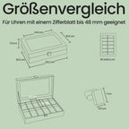 Watchbox mit Glasdeckel - 2 Schichten für 12 Uhren