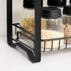 Kräuterregal - Kitchen Rack - Arbeitsplatte Organizer - Badezimmerregal - Schwarz