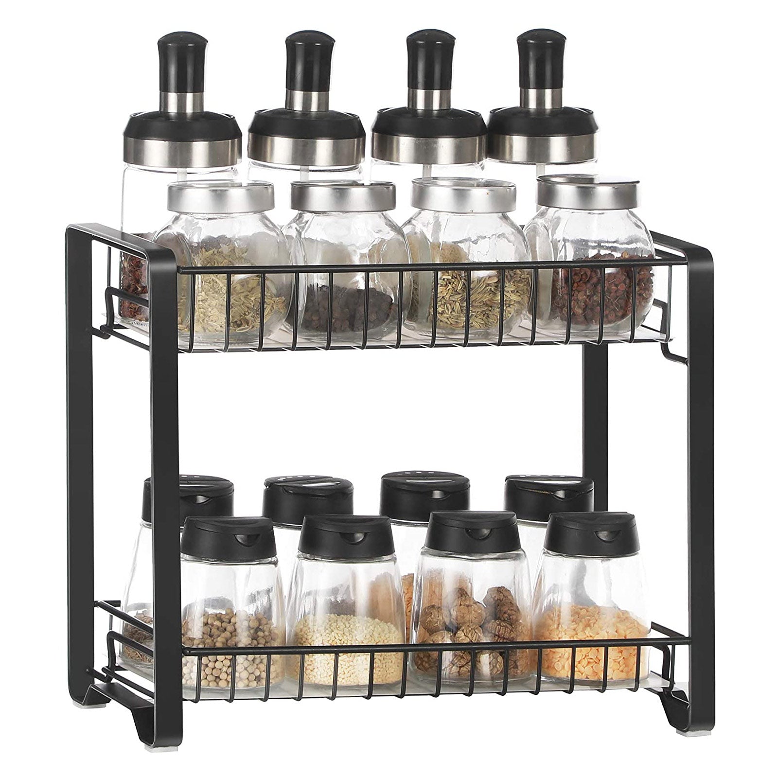 Kräuterregal - Kitchen Rack - Arbeitsplatte Organizer - Badezimmerregal - Schwarz