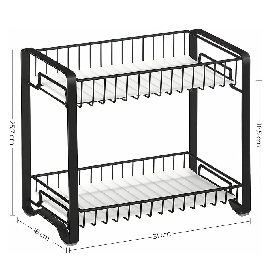 Kräuterregal - Kitchen Rack - Arbeitsplatte Organizer - Badezimmerregal - Schwarz