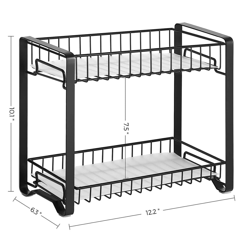 Kräuterregal - Kitchen Rack - Arbeitsplatte Organizer - Badezimmerregal - Schwarz